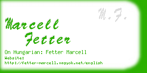 marcell fetter business card